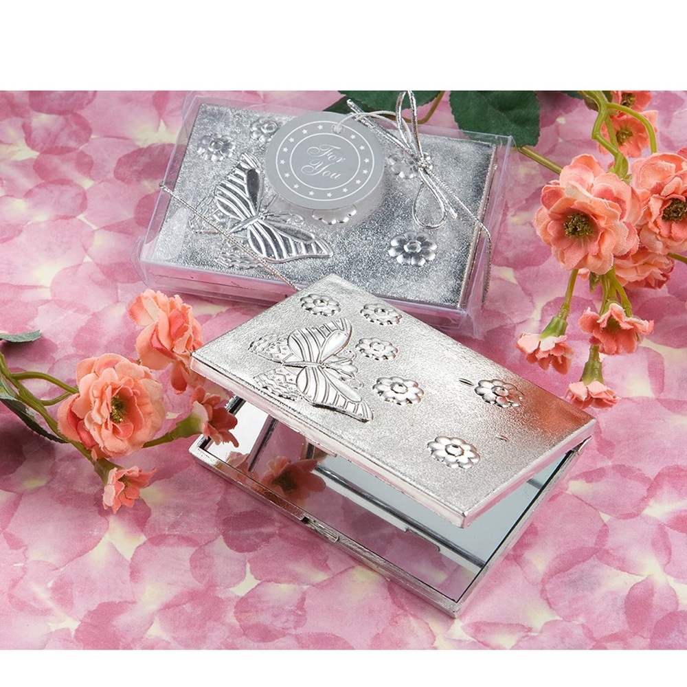 Butterfly Design Compact Mirror, Rectangular Compact Mirror, Event Favor 9 pack
